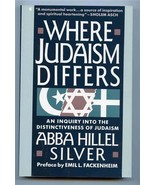 Where Judaism Differs Inquiry into Distinctiveness of Judaism Abba Hille... - £9.38 GBP
