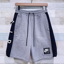 Nike Air Fleece Sweat Shorts Gray Black Comfort Athleisure Basketball Me... - $54.44