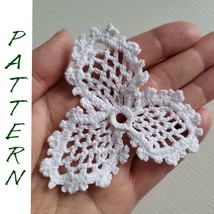 3D crochet flower pattern, vintage flower pattern, Irish Crochet Lace flower- ea - £8.65 GBP
