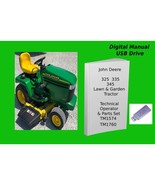 John Deere 325  335  345 Lawn &amp; Garden Tractor Technical Manual &amp; Parts Set - £30.01 GBP