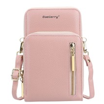New Small Shoulder Bag Women Cell Phone Pocket Bags Multi-Function Leather Ladie - £22.76 GBP