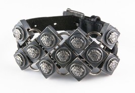 Gorgeous Gianni Versace Leather Bracelet Chain Mail Medusa Motif Made in Italy - £2,267.49 GBP