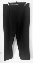 Anne Klein New York Womens Black Business Casual Dress Pants Size 14 Zipper - £15.73 GBP
