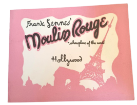 1960 Souvenir Photo Folder Frank Senne&#39;s Moulin Rouge  Hollywood Callifo... - $17.77