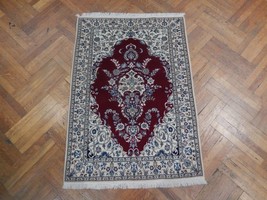 Habibian Famous Signature Rug Hand Woven 3x5 Wool&amp;Silk Persian Nain Rug - £658.49 GBP