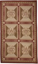 Checked 3&#39; x 5&#39; Needlepoint Flat Weave Rug - £219.40 GBP