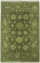 EARTH TONES 8&#39; x 5&#39; Hand knotted Indo Oushak Rug - £415.52 GBP