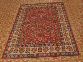 All-Over Nomad Kazak 7&#39; x 11&#39; Oriental Rug Natural Wool - £1,670.18 GBP