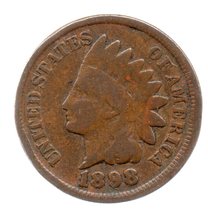 1898 Indian Head Cent Circulated abt Extremely Fine - £7.16 GBP