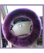 Purple Haze Long Genuine Australian Lambskin Woolen Fur Steering Wheel C... - £49.40 GBP