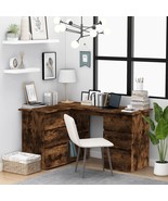  Corner Desk Smoked Oak Engineered Wood 57.1 x 39.4 x 29.9 in - $7,806.07 MXN
