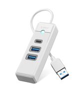 ORICO USB C Hub 3-Port USB 3.1 to USB 3.0 Adapter White 0.5ft Cable - $63.24 MXN ORICO USB C Hub 3-Port USB 3.1 to USB 3.0 Adapter White 0.5ft Cable - $63.24 MXN
