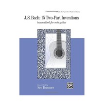 J. S. Bach: 15 Two-Part Inventions Transcribed for Solo Guitar Johann Sebastian  - $13.00