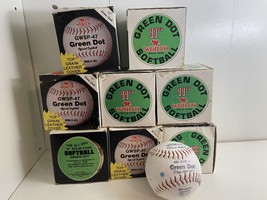 Lot Of 8 Worth Softball Green Dot ASA GWSP 47-11” Leather Red Stitching - $37.36
