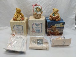 Lot Of (3) Cherished Teddies Lily Abigail And The Book Of Teddies - £16.52 GBP