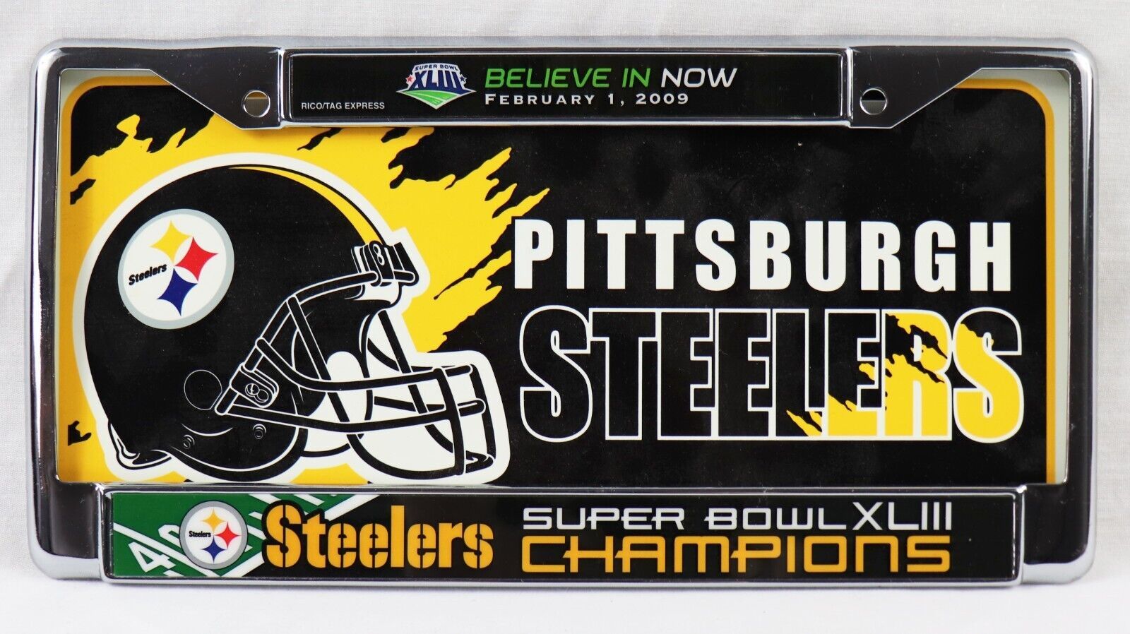 BRAND NEW Super Bowl XLIII Pittsburgh Steelers Champions License Plate - $19.79