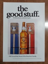Old Grand Dad 1970 Vintage Print Ad Straight Bourbon Bottle Red Or Blue ... - $8.90