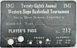 1947 28th Annual Western Slope Basketball Tournament Delta, Colorado Pla... - £26.46 GBP