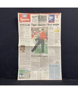 Tiger Woods Wins First Masters Major USA Today Sports Page Newspaper Cut... - $30.84 CAD