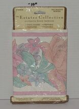 NEW The Estates Collection Floral Wallpaper Border 5 Yds Prepasted Washable - $14.80