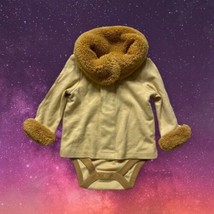 Yoda Star Wars Disney Baby Size 6-9M Fuzzy Collar and Sleeves Brown Yoda... - $9.89