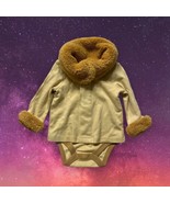 Yoda Star Wars Disney Baby Size 6-9M Fuzzy Collar and Sleeves Brown Yoda... - $9.89