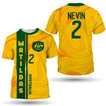  Australia Matildas Nevin #2 Women&#39;s National Football Team T-Shirt  - £26.06 GBP+