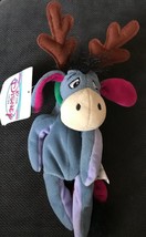 Disney Store Bean Bag Plush Reindeer Eeyore Winnie the Pooh Christmas NW... - £7.11 GBP