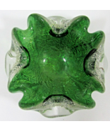 Barovier E Toso Murano Emerald Green With Silver Flecks Italian Art Glas... - £77.44 GBP