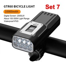 NATFIRE 10000mAh Bicycle Light with Digital Battery Indicator USB Rechargeable B - £94.43 GBP