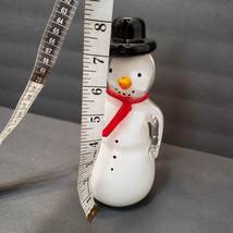Art Glass Snowman Figurine Fifth Avenue Crystal Solid Heavy Paperweight READ image 9