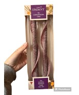 D&#39;ADANT natural beeswax spiral purple etched candles decor  - £22.00 GBP