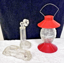 3PC Vintage Candy Containers Candlestick Phone Railroad Lantern Car Auto... - $34.16