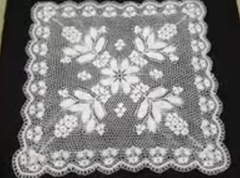 Ivory Doily, Table Topper, Crochet Doily, Lace Doily Vintage Style Doily 32x32&#39;&#39; - £69.98 GBP
