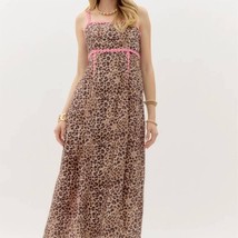 Entro Leopard Sundress With Ric Rac Trim Size M - $23.76