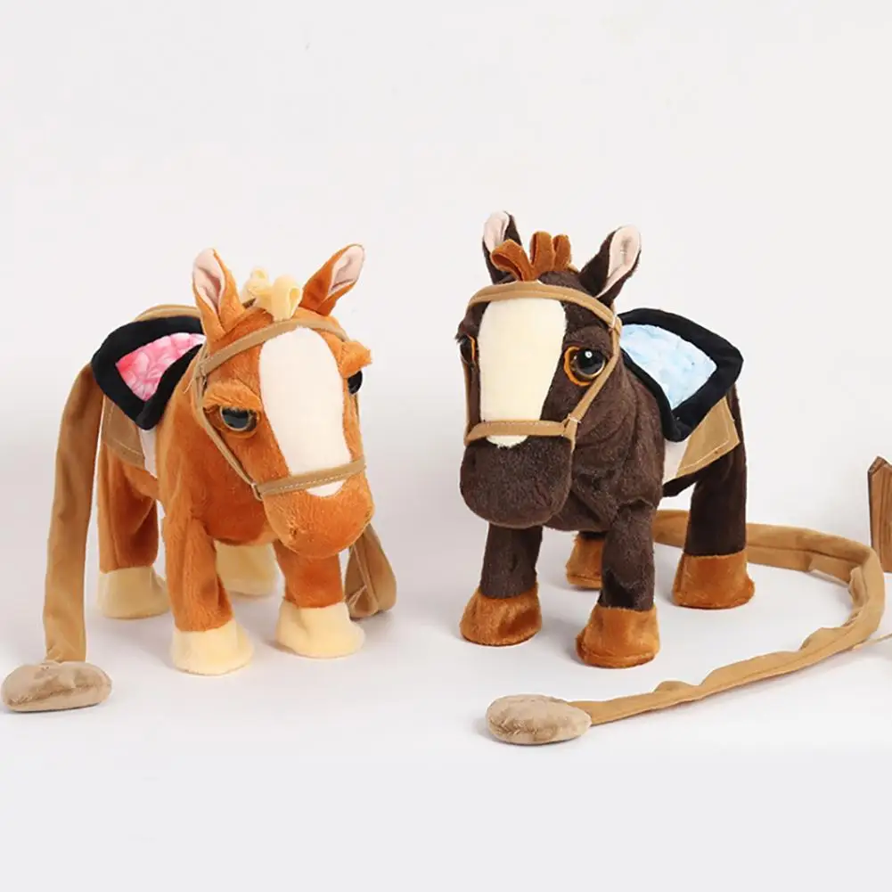 10inch Electric Plush Singing Walking Horse Pony Simulated Animals talking toy - £20.30 GBP