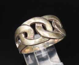 925 Silver - Vintage Interlocking Open Circles Band Ring Sz 9.5 - RG25835 - £28.00 GBP