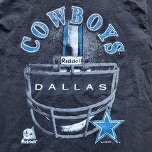 NFL Dallas Cowboys Football Helmet Vintage 90s 1996 Riddell Crew Shirt L... - $27.61