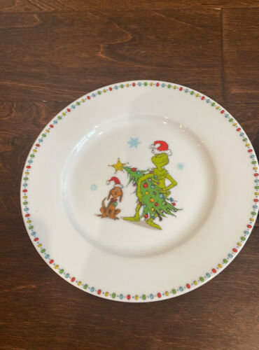 The Grinch Set Of 6 Dinner Plates New Christmas Tree New Item image 2
