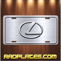 LEXUS Inspired art simulated brushed aluminum vanity license plate tag - £15.40 GBP