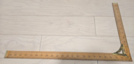 Vintage Wood 24" Brass Dress Makers Square - $49.45