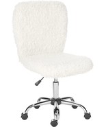 Urban Shop Faux Fur Task Chair, White Shepra - £56.88 GBP