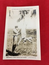 Real Photo Postcard Exaggeration Skinning a Jack Rabbit from West TX Fur... - $592.72 MXN