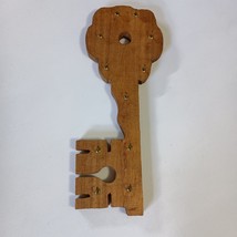 Wooden Key Hook Holder Handcrafted Key Shape Primitive Rustic Country Co... - $254.61 MXN