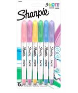 Sharpie S Note Creative Markers 6PK Precise Broad Lines Versatile Pastel... - $9.85