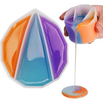 Silicone Split Cup for Paint Pouring resin paint 3, 4, And 5 Compartment... - £11.71 GBP