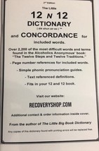 Twelve Steps And Twelve Traditions Dictionary 12n12 Alcoholics Anonymous... - $3.51