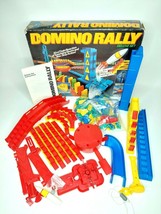 1989 Pressman Domino Rally Deluxe Set with Box Rocket Launcher Instruction  - $23.70