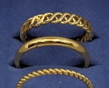 Avon Triple Ring Bundle Goldtone Size 10 Vintage Jewelry Classic - £11.10 GBP
