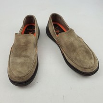 Crocs Suede Orange And Brown Slip On Shoes Sz 9 - £15.34 GBP